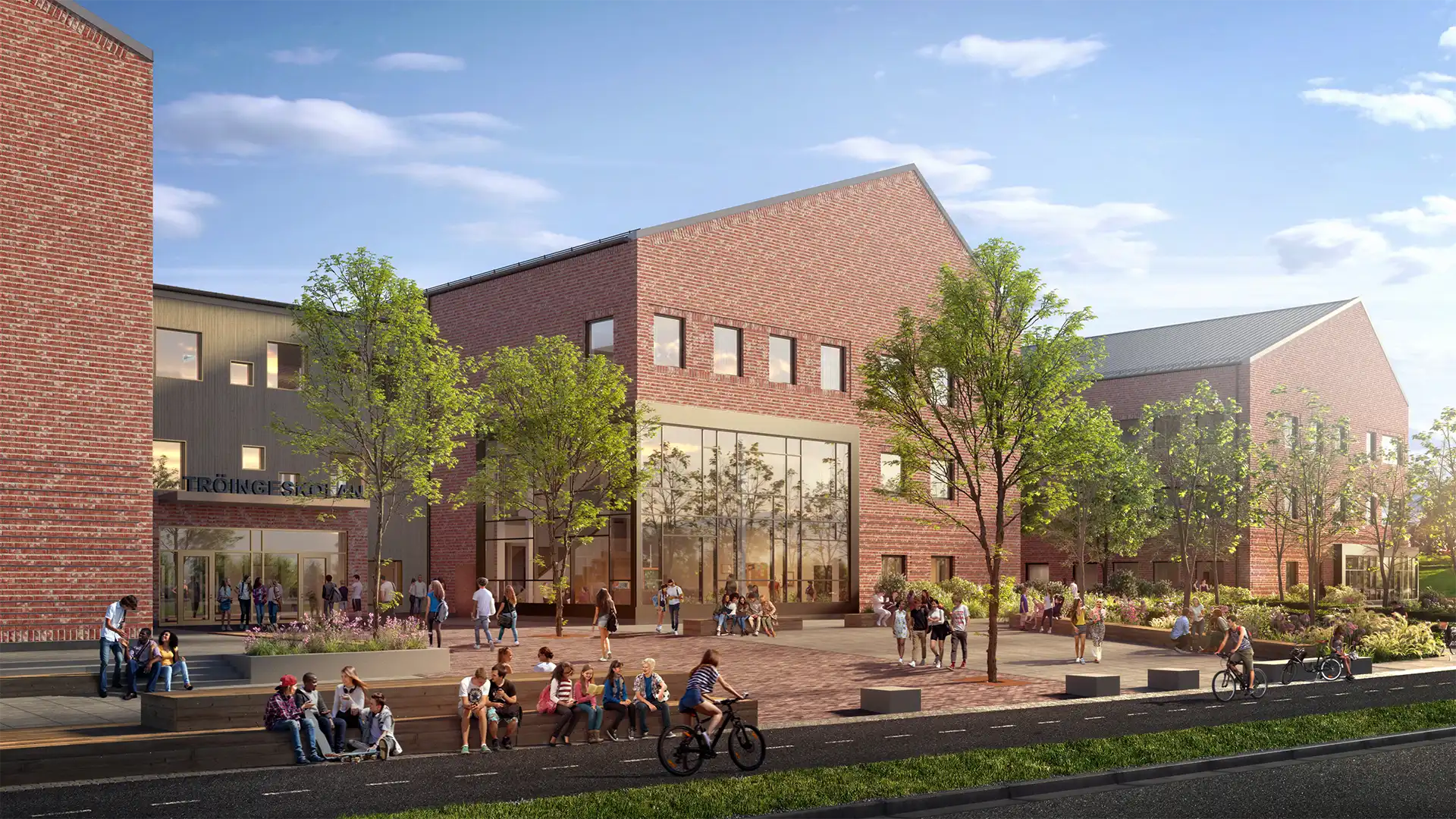 Tröingeskolan fasadbild preconal nyheter