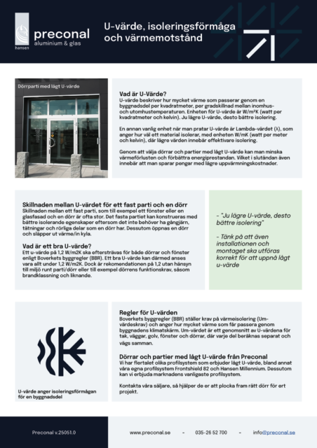 U-värde aluminium