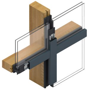 AK-H-snitt-Fasadsystem i trä Natureshield - Bark -träfasad - träfasadsystem